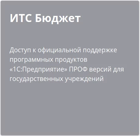 ИТС бюджет