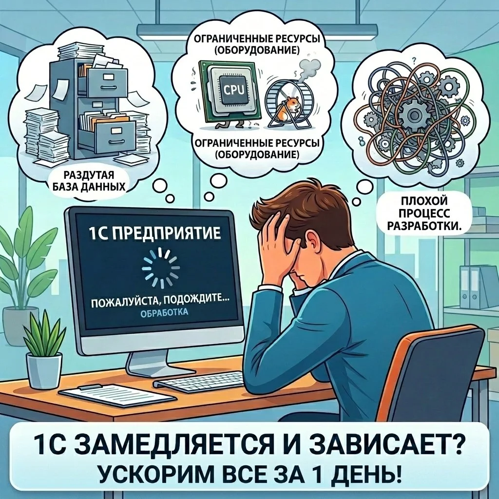 1С тормозит и зависает 1С тормозит и зависает